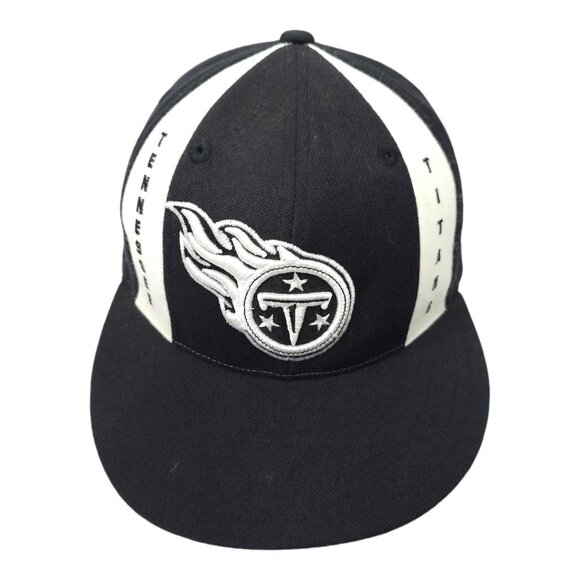 Tennessee Titans NFL Fitted Wool Cap 7 1/4 Mitchell Ness Vintage 00s Trucker Hat - Picture 1 of 14